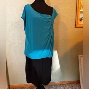 Bisou BisouTeal and Black dress